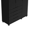 Guarda-roupa Solteiro 3 Portas 4 Gavetas 100% Mdf Allen 136,9 Cm - 7