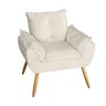 Kit 2 Poltronas Decorativas Opala Suede Bege Claro MV Estofados - 3