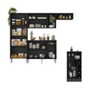 Ver imagem 4 de Armário de Cozinha Compacta com Bancada Americana Pequim Multimóveis Mp2204 Preto