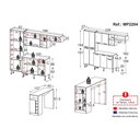 Ver imagem 3 de Armário de Cozinha Compacta com Bancada Americana Pequim Multimóveis Mp2204 Preto