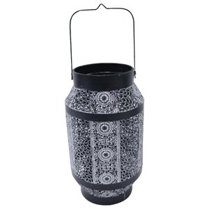 Lanterna Fez decorativa em ferro D15xA25,5cm cor prata