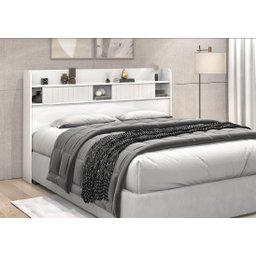 Cabeceira Casal Box 100 % Mdf com Prateleiras Nichos - 1