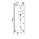 Ver imagem 4 de Cristaleira 1 Porta de Vidro com Pés em Madeira Maciça