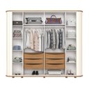 Ver imagem 2 de Guarda-roupa Casal Premium Cantos Arredondados com Ripado 6 Portas com Amortecimento 6 Gavetas com U