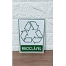 Placa Adesiva Sinalização Lixo Reciclavel 15x20 Cm Adesivo - 3