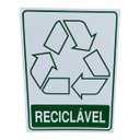 Ver imagem 1 de Placa Adesiva Sinalização Lixo Reciclavel 15x20 Cm Adesivo