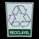 Ver imagem 2 de Placa Adesiva Sinalização Lixo Reciclavel 15x20 Cm Adesivo