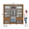 Guarda-roupa Casal Vasti 2 Portas Deslizantes com Detalhe Ripado/soft 4 Gavetas com Usinagem e Pés I - 4