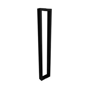 Puxador Em U de Aço Inox Preto Fosco 1 Metro - 3 Cm X 3 Cm