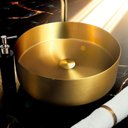 Ver imagem 1 de Cuba Banheiro Redonda Apoio Aço Inox 304