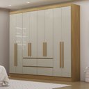 Ver imagem 3 de Guarda Roupas Casal 8 Portas 4 Gavetas Turim Luciane