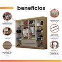 Ver imagem 6 de Guarda Roupas Casal 8 Portas 4 Gavetas Turim Luciane