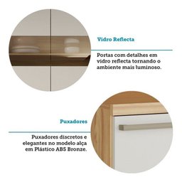 Cozinha Completa Modulada 300cm 5 Peças com Tampo 100% Mdf Itália Espresso Móveis - 9