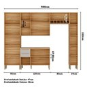 Ver imagem 5 de Cozinha Completa 100% Mdf 300cm 5 Peças com Tampo Itália Espresso Móveis