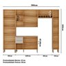 Cozinha Completa 100% Mdf 300cm 5 Peças com Tampo Itália Espresso Móveis - 5