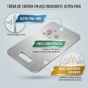 Ver imagem 2 de Tábua de Corte em Aço Inox 29x20cm Higiênica para Cozinha