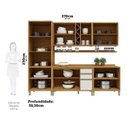 Ver imagem 5 de Cozinha Completa 100% Mdf 270cm 5 Peças 13 Portas com Tampo Barbados Espresso Móveis