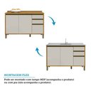 Ver imagem 5 de Armário de Cozinha Completa Modulada 5 Peças 13 Portas com Tampo 270cm 100% MDF Barbados Espresso Móveis Bege/Amêndoa/Off White