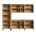 Ver imagem 6 de Armário de Cozinha Completa Modulada 5 Peças 13 Portas com Tampo 270cm 100% MDF Barbados Espresso Móveis Bege/Amêndoa/Off White