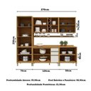 Ver imagem 6 de Cozinha Completa 100% Mdf 270cm 5 Peças 13 Portas com Tampo Barbados Espresso Móveis