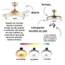 Ver imagem 4 de Ventilador de Teto Retrátil com Som e Bluetooth