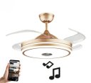 Ver imagem 2 de Ventilador de Teto Retrátil com Som e Bluetooth