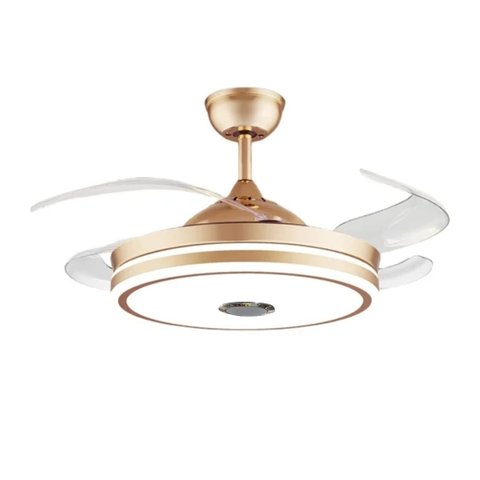 Ventilador de Teto Retrátil com Som e Bluetooth