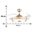 Ver imagem 3 de Ventilador de Teto Retrátil com Som e Bluetooth
