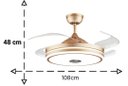 Ver imagem 3 de Ventilador de Teto Retrátil com Som e Bluetooth