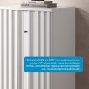 Ver imagem 5 de Cômoda 2 Portas 5 Gavetas com Sapateira 100% MDF 136cm Gérbera Espresso Móveis Branco