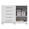 Cômoda 136cm 2 Portas e 5 Gavetas com Sapateira 100% Mdf Gérbera - 3