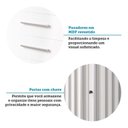 Ver imagem 7 de Cômoda 2 Portas 5 Gavetas com Sapateira 100% MDF 136cm Gérbera Espresso Móveis Branco