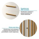 Ver imagem 7 de Cômoda 2 Portas 5 Gavetas com Sapateira 100% MDF 136cm Gérbera Espresso Móveis Bege/Cinamomo/Off-White