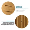 Ver imagem 7 de Cômoda 2 Portas 5 Gavetas com Sapateira 100% MDF 136cm Gérbera Espresso Móveis Bege/Cinamomo