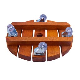Suporte para Vaso de Planta Redondo Rodinhas Cristal 30cm - 7