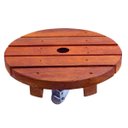 Ver mais imagens de Suporte para Vaso de Planta Redondo Rodinhas Cristal 30cm