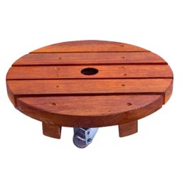 Suporte para Vaso de Planta Redondo Rodinhas Cristal 30cm - 8