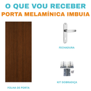 Ver imagem 3 de Porta Imbuia Prime 80 com Fechadura e Dobradiça