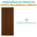 Ver imagem 4 de Porta Imbuia Prime 80 com Fechadura e Dobradiça