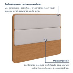 Cabeceira Casal Queen 160cm Loop 171cm X 5cm X 120cm - 5