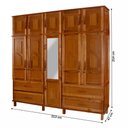 Ver imagem 4 de Guarda-roupa Casal Campo Grande 10 Portas 4 Gavetas com Espelho Ypê - Rodmoveis