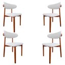 Ver imagem 1 de Cadeiras de Mesa de Jantar Madeira Linho Cru