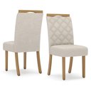 Ver imagem 6 de Conjunto de Sala de Jantar Yara 6 Lugares Tampo MDF Cadeiras Bella Suede Off White 160cm Móveis