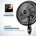 Ver imagem 2 de Ventilador de Coluna Mondial Super Turbo 8 Pás 40cm Preto Prata Vtx-40C-8P Sku Principal: 303305