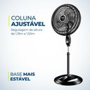 Ver imagem 3 de Ventilador de Coluna Mondial Super Turbo 8 Pás 40cm Preto Prata Vtx-40C-8P Sku Principal: 303305