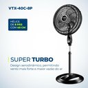 Ver imagem 4 de Ventilador de Coluna Mondial Super Turbo 8 Pás 40cm Preto Prata Vtx-40C-8P Sku Principal: 303305