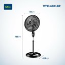 Ver imagem 6 de Ventilador de Coluna Mondial Super Turbo 8 Pás 40cm Preto Prata Vtx-40C-8P Sku Principal: 303305