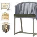 Ver imagem 4 de 5 Cadeiras de Jantar Área Noronha em Alumínio com Pintura Fendi Corda Náutica E13 Trama Original