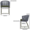 Ver imagem 2 de 5 Cadeiras de Jantar Área Noronha em Alumínio com Pintura Fendi Corda Náutica E13 Trama Original