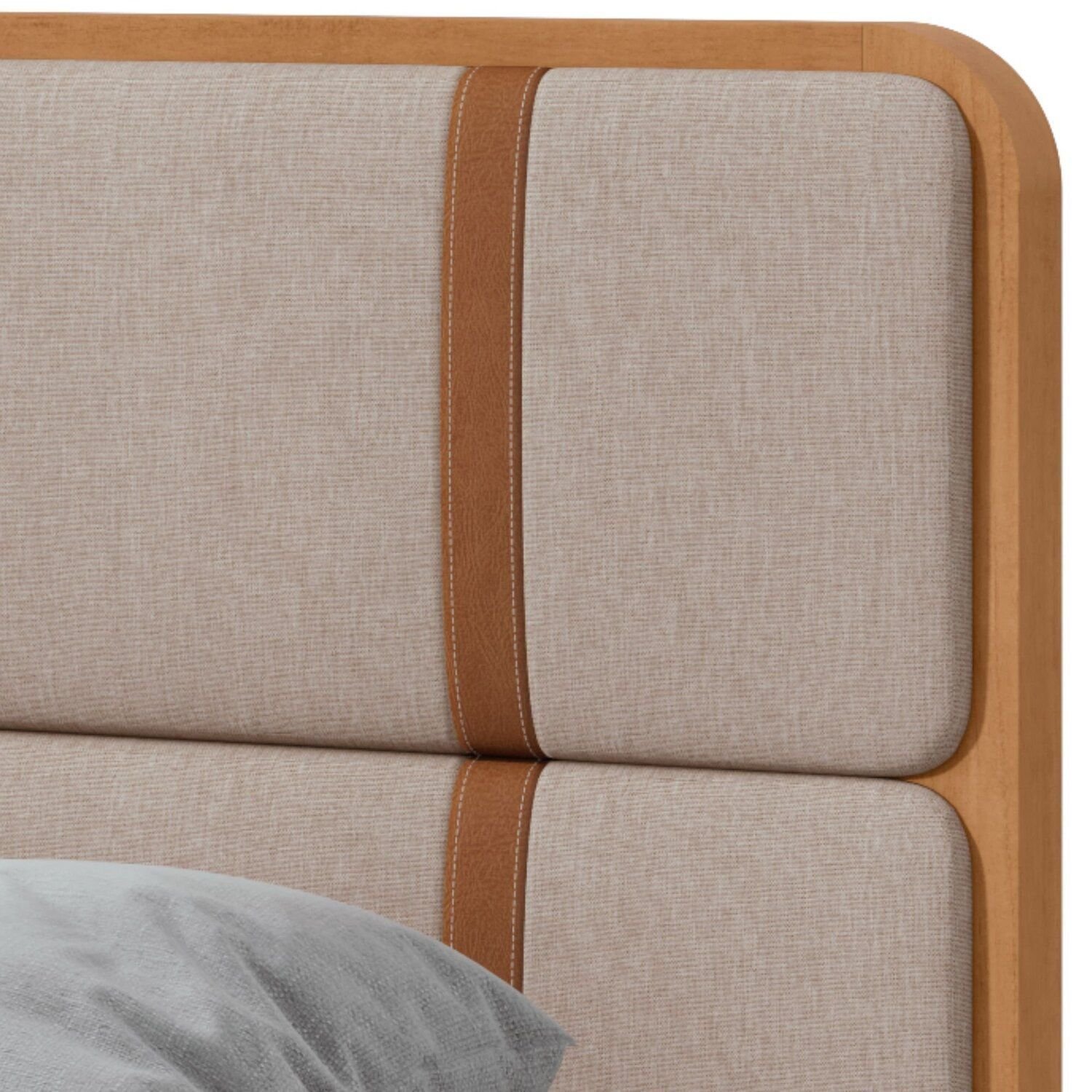 Cama Casal Queen 160cm Leder 171cm X 207cm X 120cm | MadeiraMadeira